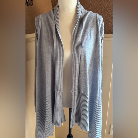 To the Max Gray Ribbed Cardigan Sweater - Picture 1 of 8